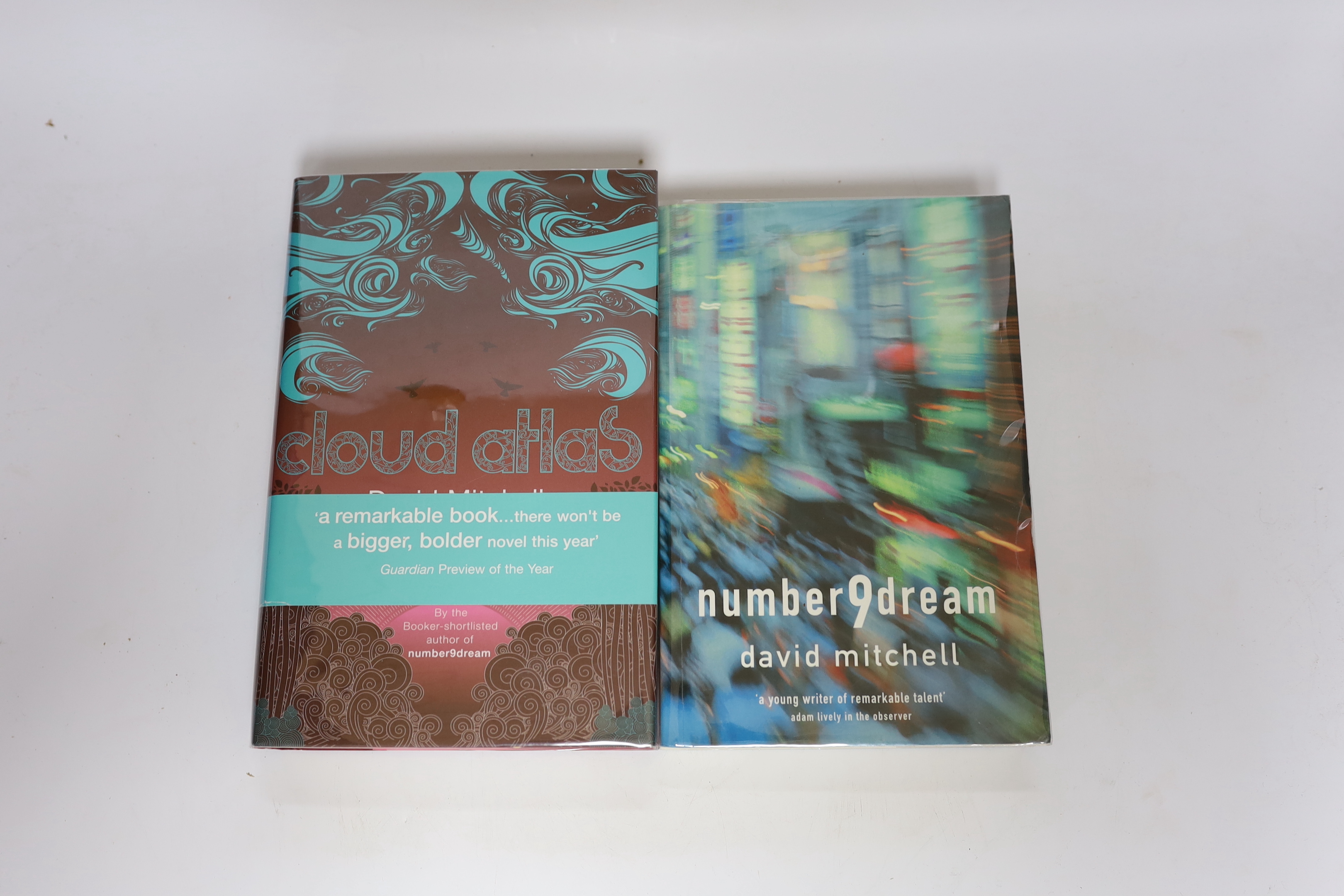 Mitchell, David - Three works - all 1st editions , all signed on titles - Ghostwritten, original softcover, London, 1999; Number9dream, original softcover, London, 2001 and Cloud Atlas, original cloth, publisher’s d/j, p